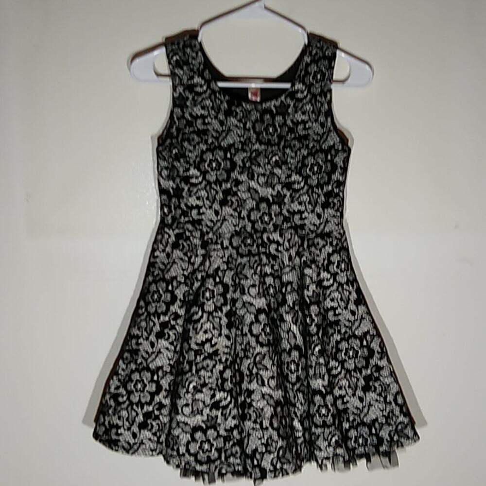 Beautees Girl's Size 12 Black Lace Holiday Dress PARTY, FUN